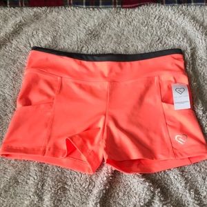 NWT Live Love Dream Running Shorts- Neon Orange